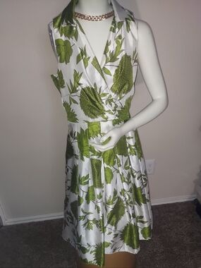 Jessica Howard Cream Halter Sundress Midi Dress